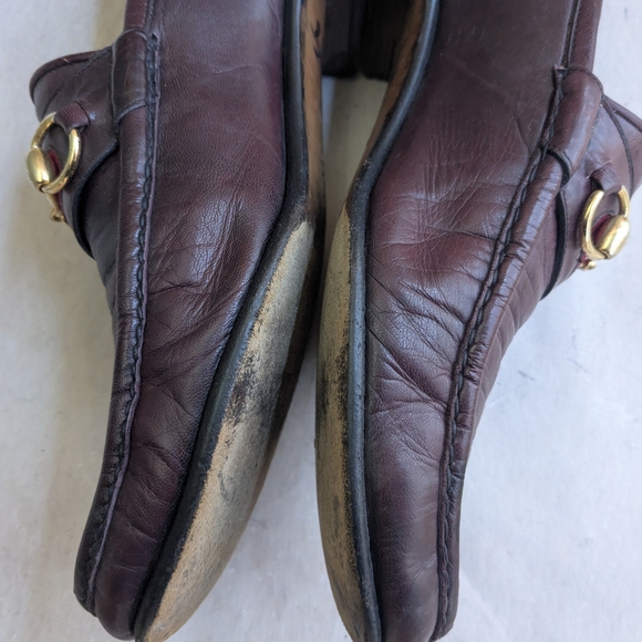 Vintage Gucci Horsebit Loafers Burgundy Red Men 11 main image 5